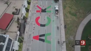 Video: 400-foot &lsquo;Black Lives Matter&rsquo; mural painted on downtown Orlando street near Lake Eola