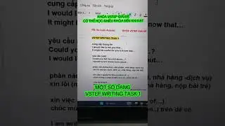 MỘT SỐ DẠNG VSTEP WRITING TASK 1 #vuluanarsenal #vstep