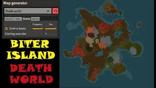 Factorio Biter Island - DeathWorld (Challenge Map)