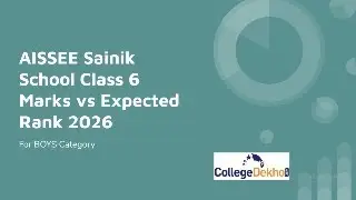 Sainik School AISSEE 2026 Marks vs Rank Prediction for Class 6 Boys Category