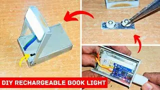 How to Make a Rechargeable LED Book Light at Home | Simple PVC Lamp Project #angeltechinnovation 