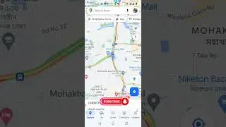 How To Check Traffic Conditions On Google Maps  || #shorts