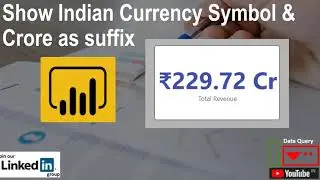 Show Indian Currency Symbol and Crore as suffix - Power BI