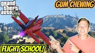 ASMR Gaming: GTA V | Let's go to flight school! - Gum Chewing & Whispering