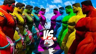 TEAM HULK SEASIDE COLOR VS TEAM BIG HULK COLOR - БИТВА ХАЛКА - ЭПИЧЕСКАЯ ВОЙНА СУПЕРГЕРОЕВ