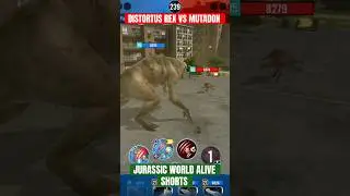 Distortus Rex vs Mutadon - Jurassic World Alive #Shorts #DinosaurShorts #JurassicWorldRebirth