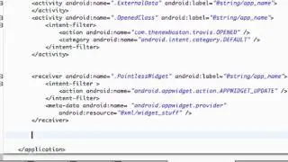 Android Application Development Tutorial - 161 - Setting up Widget Configuration Activity