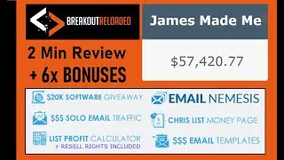 Breakout RELOADED! -- 6x Bonuses ++ 2-Min Review (James = My #1 WarriorPlus Affiliate... In 2021!)