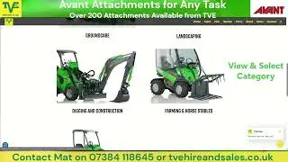Search for Avant Attachments on the TVE Website