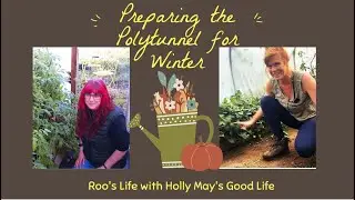 Preparing the Polytunnel for winter.  A collaboration with Holly May's Good Life