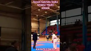 Sensei Gabriela Sroka GYAKU TSUKI JODAN #karate #taekwondo #martialarts #kumite