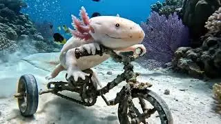 This Axolotl Just Unlocked the &lsquo;Aqua Cycling&rsquo; Skill