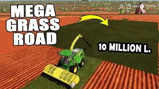 Farming Simulator 19: MEGA GRASS ROAD!! VERY EASY SILO FILLING!!