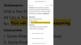 Esic UDC mains mock Reasoning Gradeup👍.46.75/50😱😱#shorts