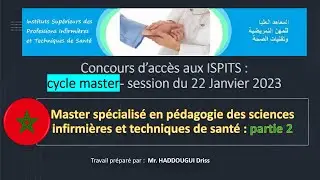 Master spécialisé en pédagogie des sciences infirmières et techniques de santé : partie 2