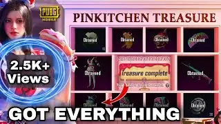 PINKITCHEN TREASURE PUBG MOBILE | New Treasure Pubg | Pinkitchen Lucky Spin | BGMI | Cream Cake Set