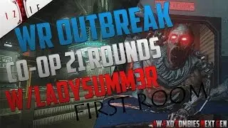 [WORLD RECORD NEXTGEN] FIRST ROOM OUTBREAK CO-OP W/ LADYSUMM3R : 21 ROUNDS (AW Exo Zombies)