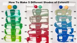 How To Make 5 Different Shades Of Colors2!!! N.2｜MIxing Color｜Relaxing｜Art ｜Paint Mixing｜ASMR Art