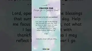 Prayer for a Grateful Heart
