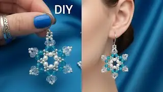 Diy Easy Beads earrings with Pearls Bicones and Seed beads// how to make earrings at home #diy 