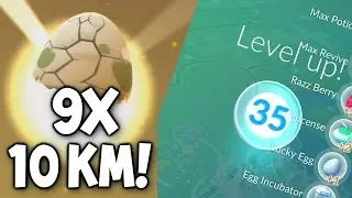 Hatching 9x 10 KM Pok&eacute;mon GO Eggs in 2016!