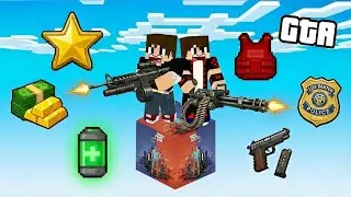 ماين كرافت : عشت 24 ساعة على بلوكة حظ قراند 5 ولكن الحظ خطيــــر !!؟ 🔥😱