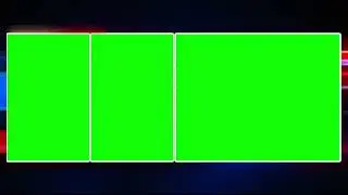 3-Box News Screen Layout | Anchor & Reporter Frames + Large Visual | Green Screen Chroma Key