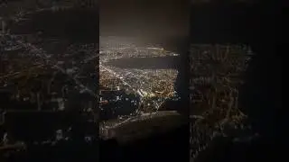 Landing view of a place from a pilot seat in night. #landing #plane #night #planelanding #airoplane