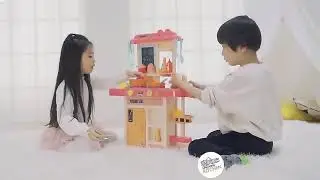 ADKD Plastic Kitchen Set Toys with Realistic Lights & Sounds with 42 Accessories Set- Multicolor