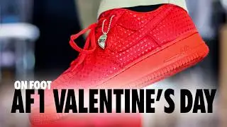 ON FOOT! Nike Air Force 1 Valentine's Day 2026 University Red Schopes 4K IB6836-600