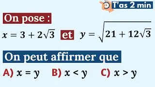 Sauras-tu comparer x et y ?