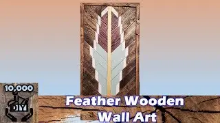 DIY  Wooden Feather Wall Art | Geometric Wood Art  | Reclaimed wood  art | Wall decor