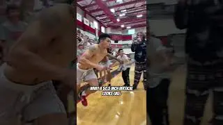 Insane vertical jump shuts the gym down! #basketball #dunk