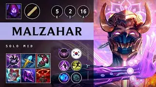 Malzahar Mid vs Aurora - KR Master Patch 25.15