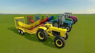FS25 EPIC BANANA TRANSPORT CHALLENGE WITH MINI & MEGA TRACTORS! PARKOUR EDITION