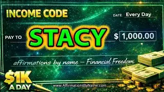 💵 STACY YOUR INCOME IS 1K A DAY | Personalized Affirmations By Name | Part of THE INCOME CODE