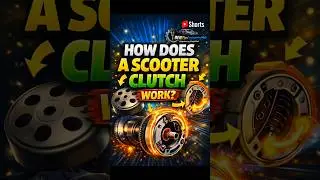 Scooter Clutch Working Explained in 30 Seconds 🛵⚙️ #engineering #machine #shorts #clutch #scooter
