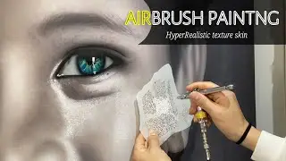 Como pintar textura piel realista usando un aerógrafo y Stencils Serie RF