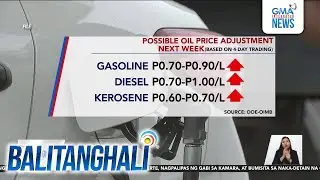 Possible oil price adjustment next week (based on 4-day trading) | Balitanghali