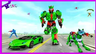 Wolf Robot Transforming Games - Robot Car Games Android gameplay