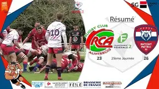 Résumé Rugby club Auxerrois et Antony Métro 92