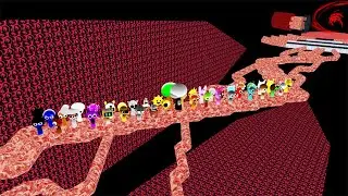 SPARTAN KICKING ALL SPRUNKI CHARACTERS ON THE GIYGAS in Garry's Mod!