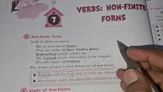 VERBS : NON FINITE FORM| | CLASS 8TH ICSE  | ESSENTIALS OF ENGLISH GRAMMAR AND COMPOSITION