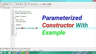 parameterized constructor in c++