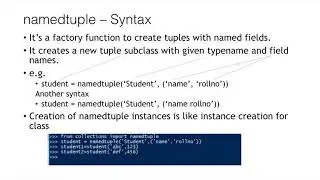 Namedtuple In Python