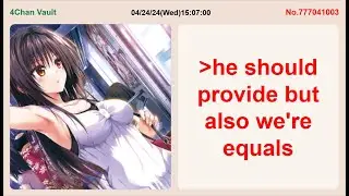 Feminist Girlfriend Wants Equality Until She Realizes He Won't Out-Earn Her