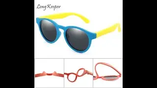 2020 New Kids Polarized Sunglasses Silicone Safety Boys Girls Sun Glasses Retro Round Gafas de sol