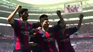 Красивый гол Месси в PES 2015