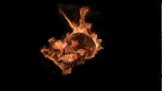 Skull on fire