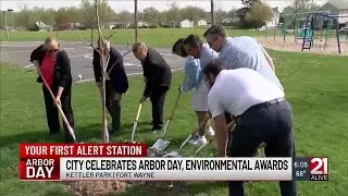 Fort Wayne celebrates Arbor Day with proclamation, awards presentation, and tree planting